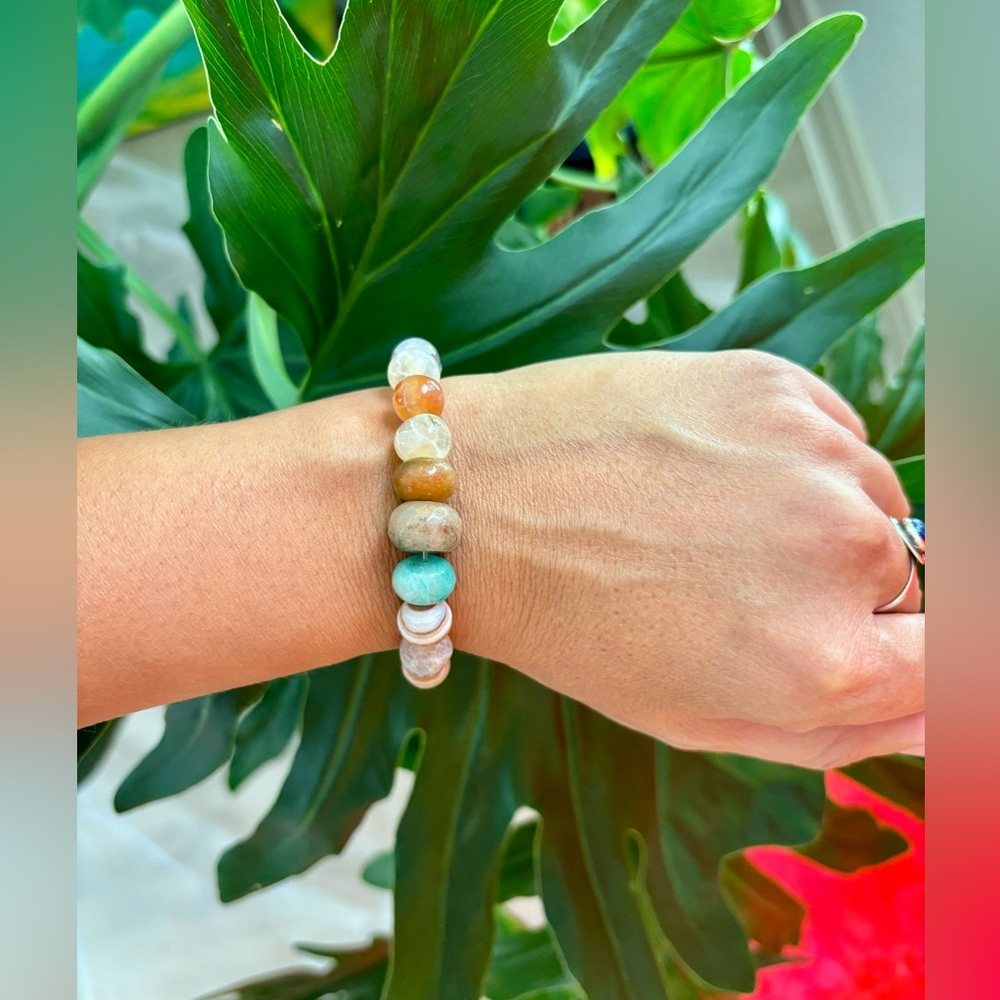 Amazonite & Agate bracelet